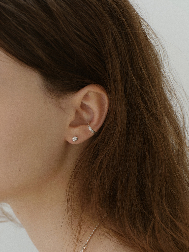 [Silver 925] Glitter Hammer Ear Cuff