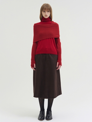 FLEXORA MULTIWAY MUFFLER KNIT TOP RED