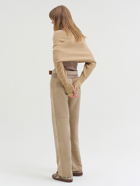 FLEXORA MULTIWAY MUFFLER KNIT TOP CAMEL