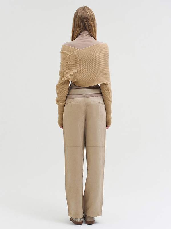 FLEXORA MULTIWAY MUFFLER KNIT TOP CAMEL