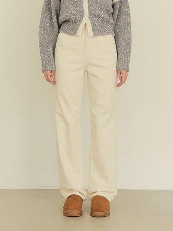 [기모] PATCH STRAIGHT COTTON PANTS (2COLORS)