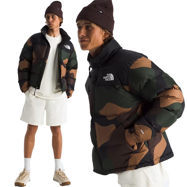 노스페이스 남성 1996 레트로 눕시 Nuptse 패딩 자켓 TNF Black Block Camo Print