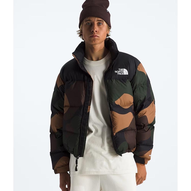 노스페이스 남성 1996 레트로 눕시 Nuptse 패딩 자켓 TNF Black Block Camo Print