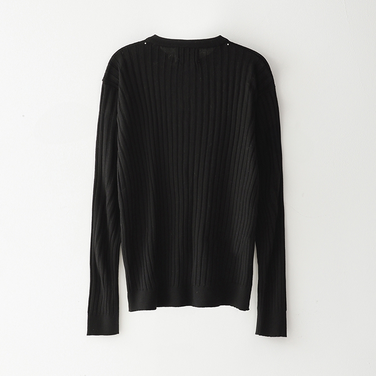 Bluesf merino wool henry neck knitwear - Black