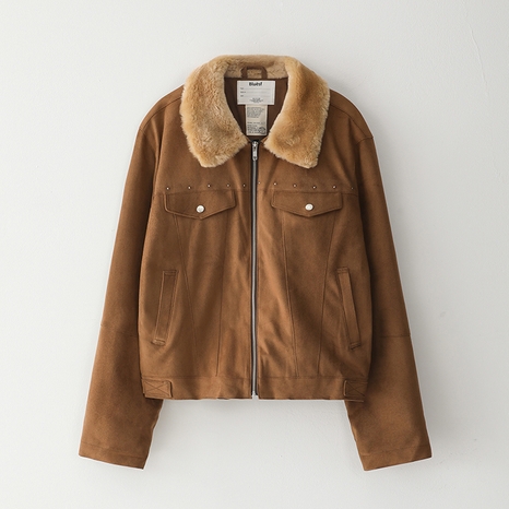 Bluesf searing suede short jacket