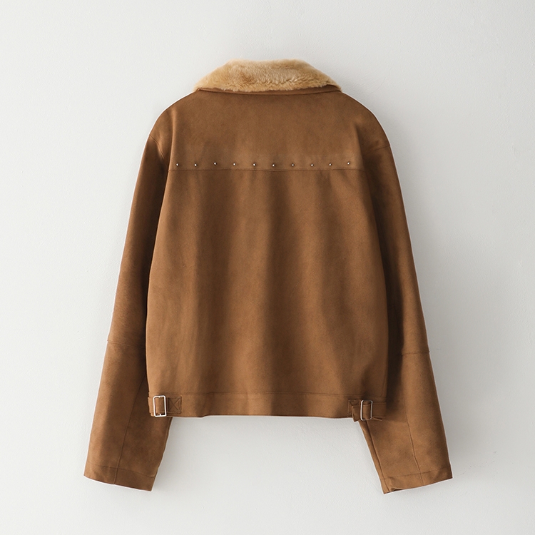 Bluesf searing suede short jacket