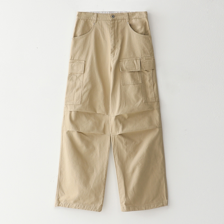 Bluesf semi-wide washed cargo pants