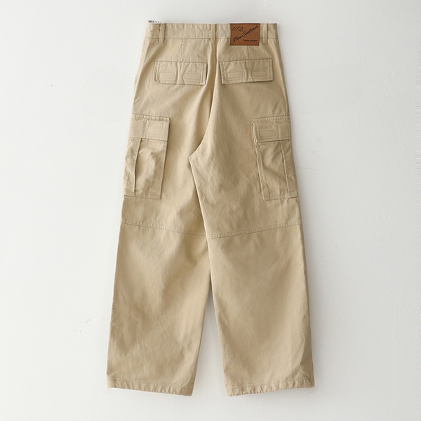 Bluesf semi-wide washed cargo pants