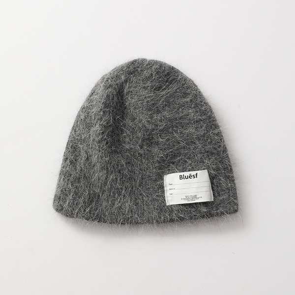 Bluesf angora knit beanie 