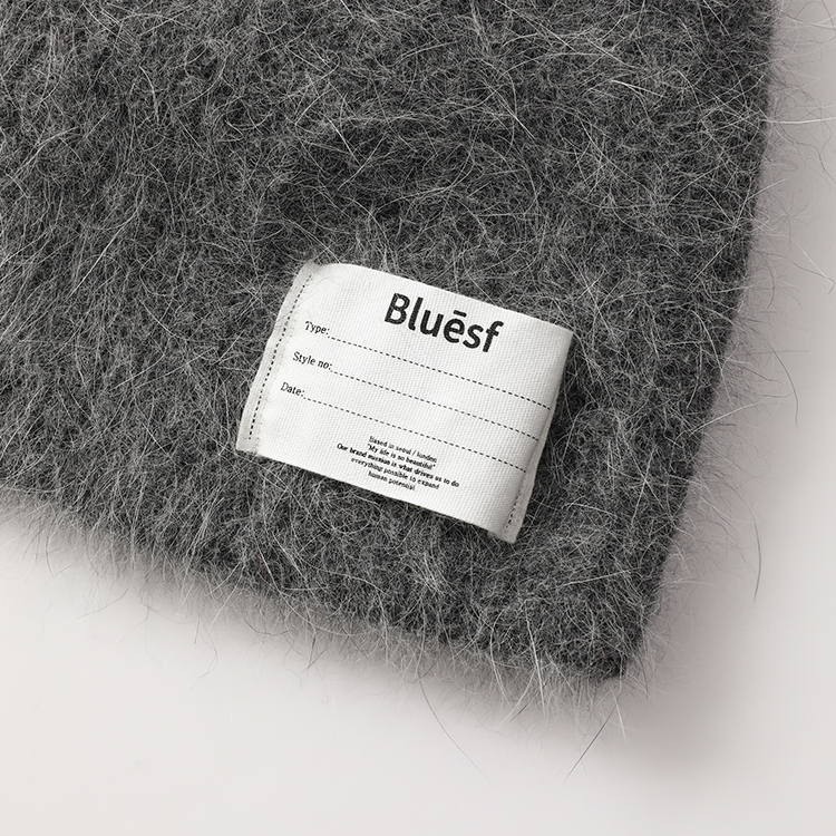 Bluesf angora knit beanie 