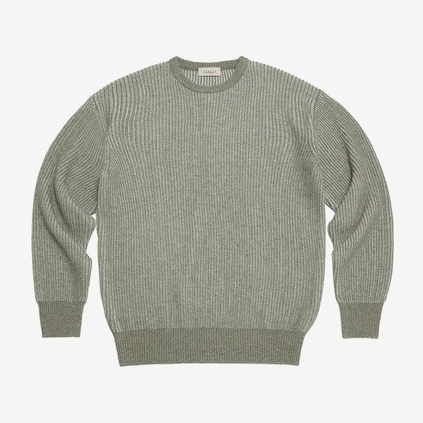 Cashmere Blended Crew neck Knit (Khaki)