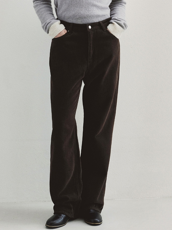 Cozy Wide Cotton Pants (Brown)