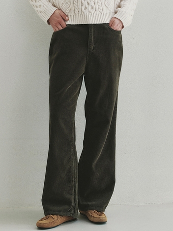 Fade Corduroy Wide Pants (Khaki)