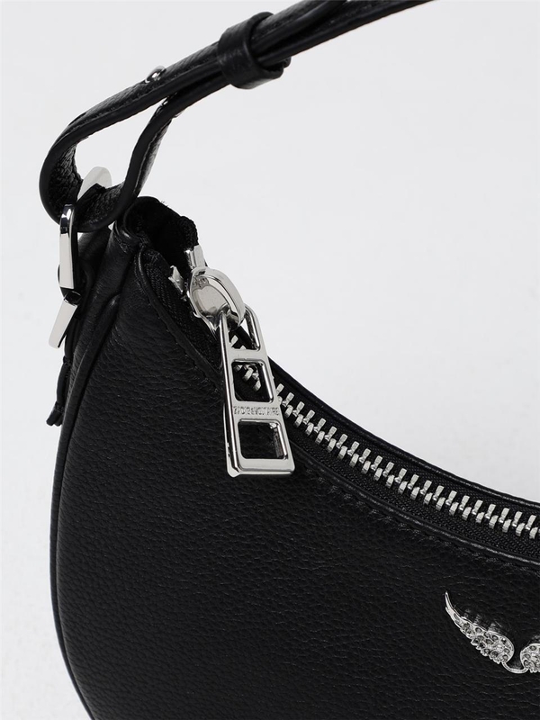 쟈딕 앤 볼테르 FW24 Moonrock Zadig & Voltaire grained leather bag LWBA02401 001 Black