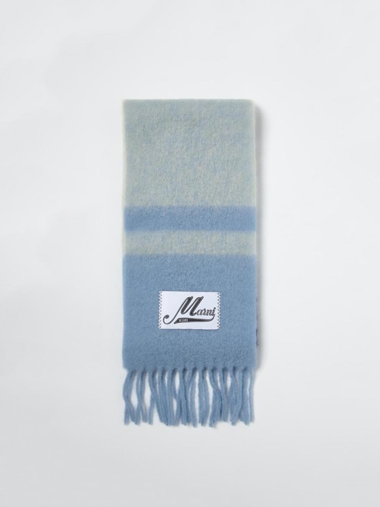 마르니 FW24 Marni Alpaca scarf SCMC0122Y0UAW037 STB47 Light Blue