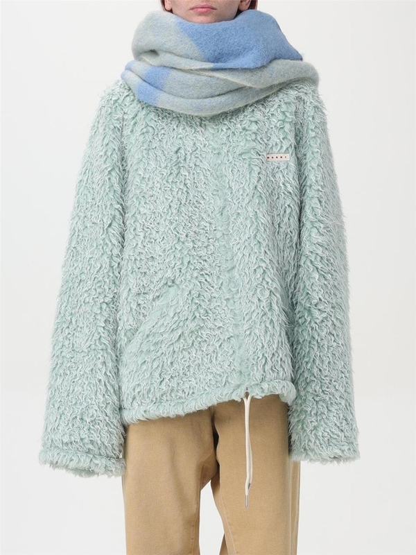 마르니 FW24 Marni Alpaca scarf SCMC0122Y0UAW037 STB47 Light Blue