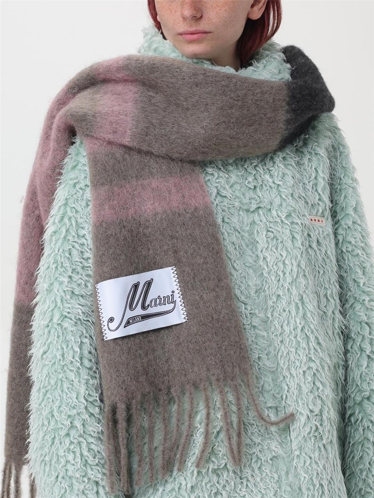 마르니 FW24 Marni Alpaca scarf SCMC0122Y0UAW037 STC68 Green