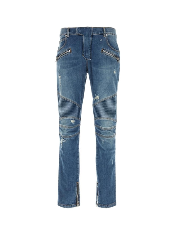 발망 FW24 BALMAIN JEANS DH1MG009DE57 6KD BLEUJEANBRUT