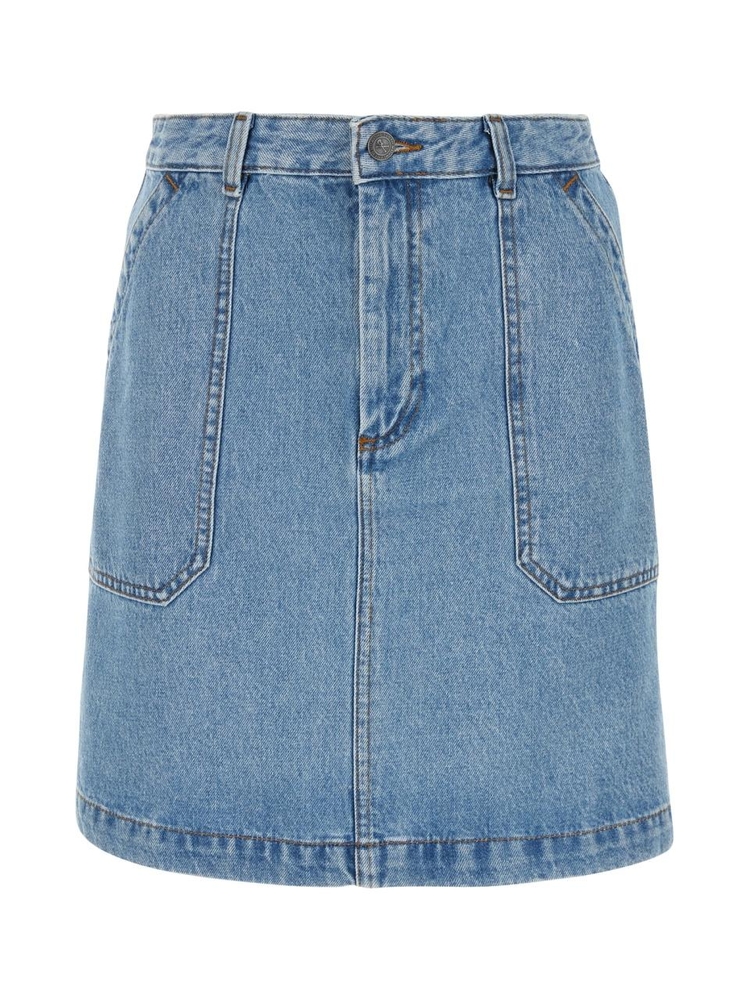 아페쎄 FW23 APC SKIRTS COGELF06299 IAB IABLIGHTBLUE