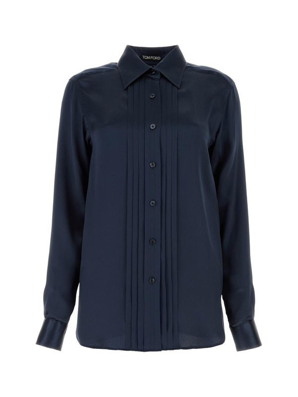 톰 포드 FW24 TOM FORD SHIRTS CA3269FAX1191 HB920 NAVYBLUE