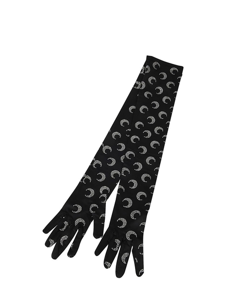 마린세르 FW24 MARINE SERRE GLOVES WSA024A BK95 BLACK STRASS