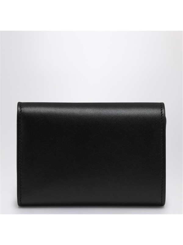 로에베 SS25 Loewe Black leather Pebble small wallet CANBS33X01LE Black