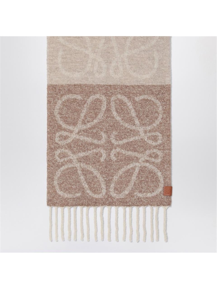 로에베 SS25 Loewe Anagram beige/white scarf F811257X79WO Beige