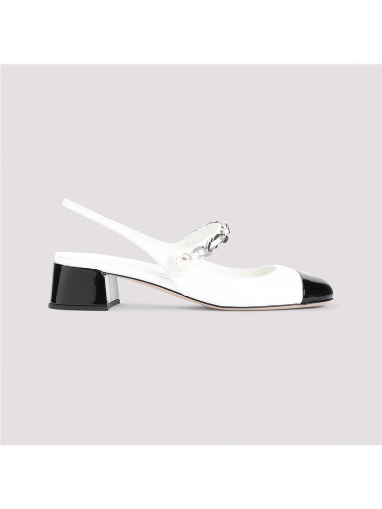 미우미우 SS25 Miu Miu Leather Pumps 5I045EF035.06E White