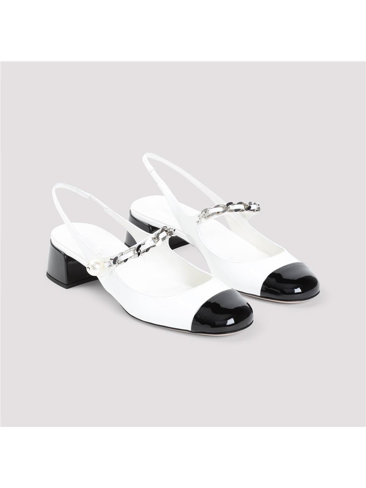 미우미우 SS25 Miu Miu Leather Pumps 5I045EF035.06E White