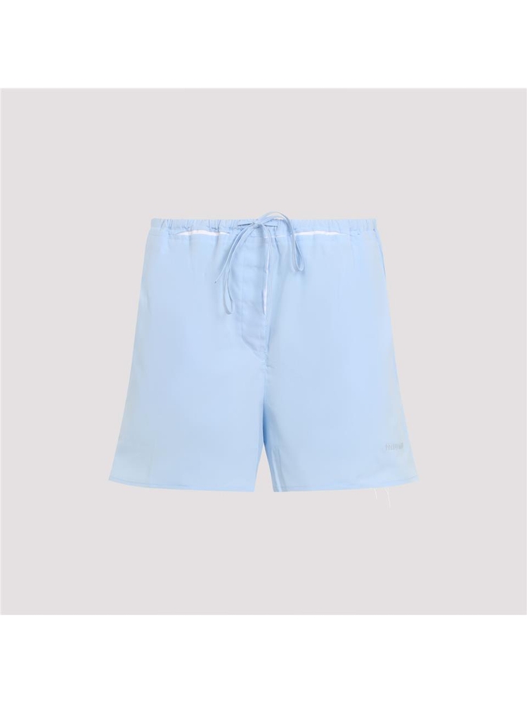 미우미우 SS25 Miu Miu Cotton Shorts SP9453SOOO.10RG Blue