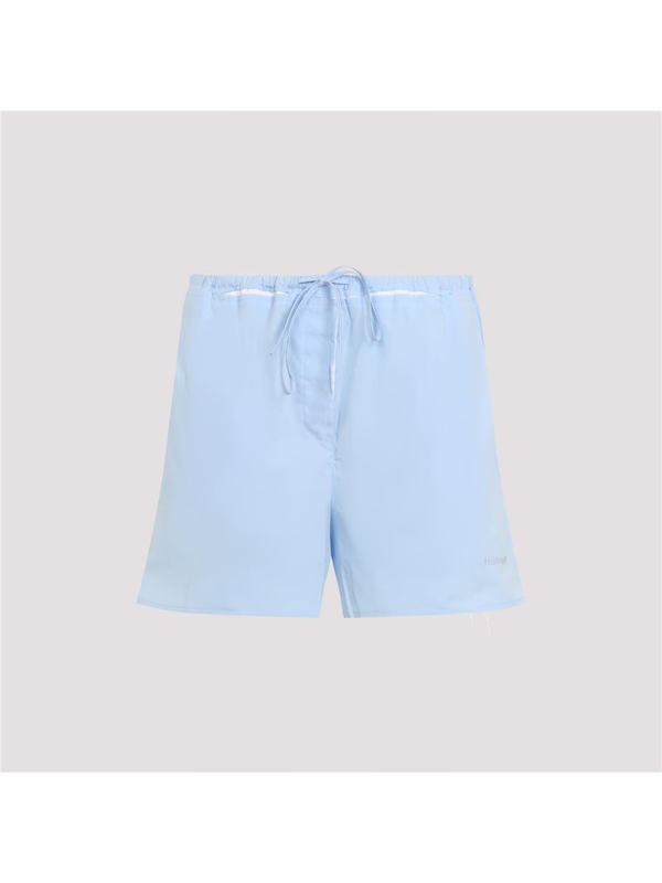 미우미우 SS25 Miu Miu Cotton Shorts SP9453SOOO.10RG Blue