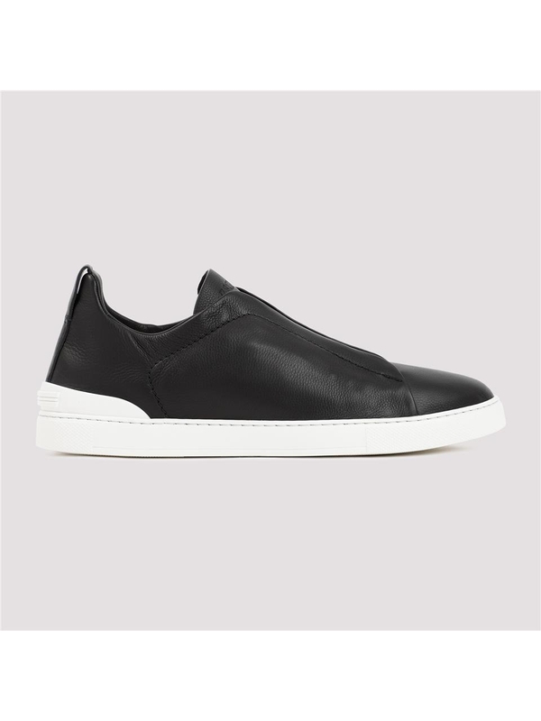 제냐 FW24 Zegna Triple Stitch Sneakers RLHOTA.S5207Z Black