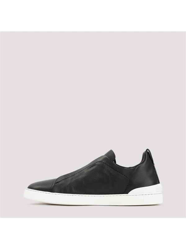 제냐 FW24 Zegna Triple Stitch Sneakers RLHOTA.S5207Z Black