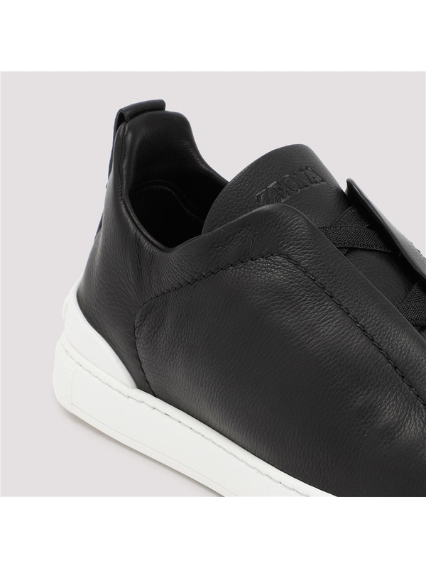 제냐 FW24 Zegna Triple Stitch Sneakers RLHOTA.S5207Z Black