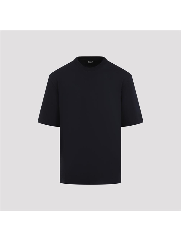 제냐 FW24 Zegna Short Sleeves T-Shirt RUE366A8.E734 Blue