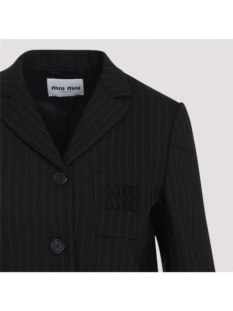 미우미우 SS25 Miu Miu Wool Jacket MH1783SOOO.16FA Black