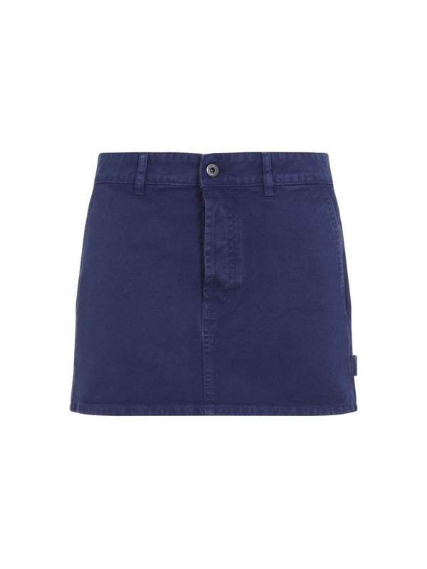 미우미우 SS25 Miu Miu Cotton Mini Skirt MG2340SOOO.1350 Blue