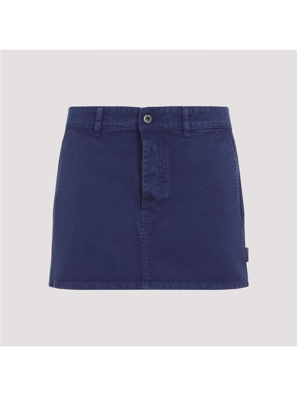 미우미우 SS25 Miu Miu Cotton Mini Skirt MG2340SOOO.1350 Blue