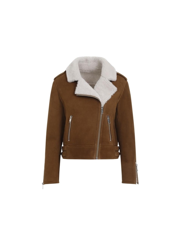 이브살로몬 FW24 Yves Salomon Lamb Leather Jacket 25WYV60255MSCP Nude & Neutrals