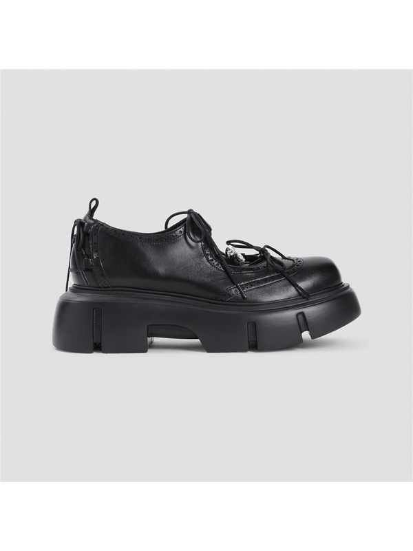 시몬 로샤 FW24 Simone Rocha Platform Ghillie Brogues PT2B.0800 Black