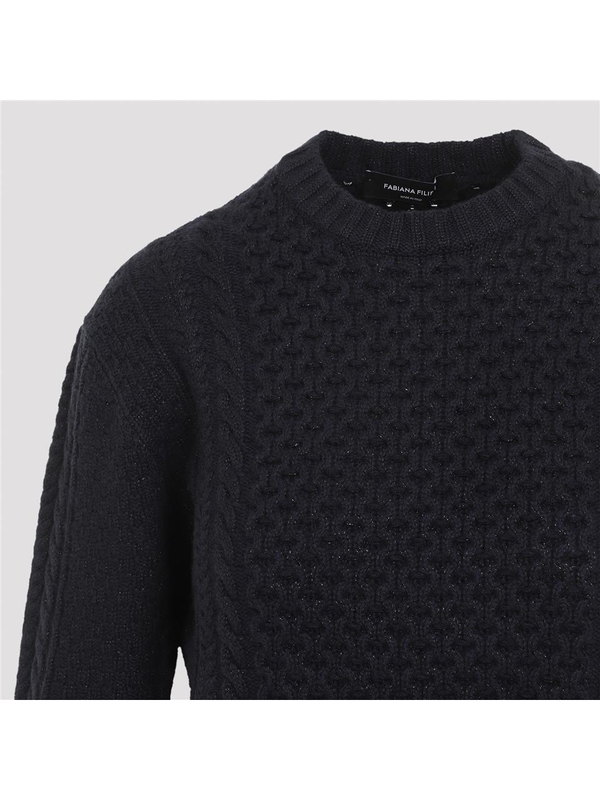 파비아나필리피 FW24 Fabiana Filippi Virgin Wool Pullover MAD224F031 Blue