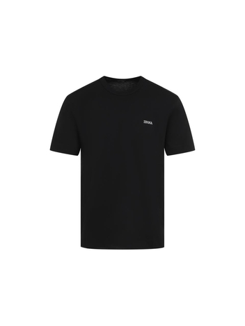 제냐 FW24 Zegna Cotton T-shirt RE7360A5.B760 Black