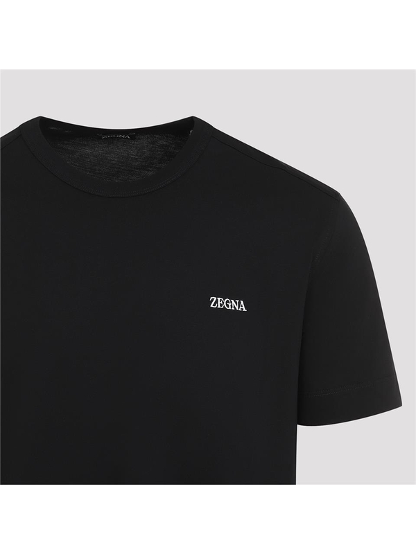 제냐 FW24 Zegna Cotton T-shirt RE7360A5.B760 Black