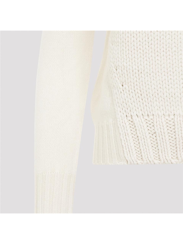 파비아나필리피 FW24 Fabiana Filippi Virgin Wool Sweater MAD224F080 White