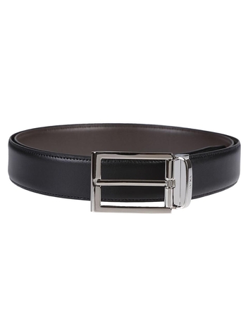 제냐 FW24 REVERSIBLE AND ADJUSTABLE BELT LHVIC B010PZ Black