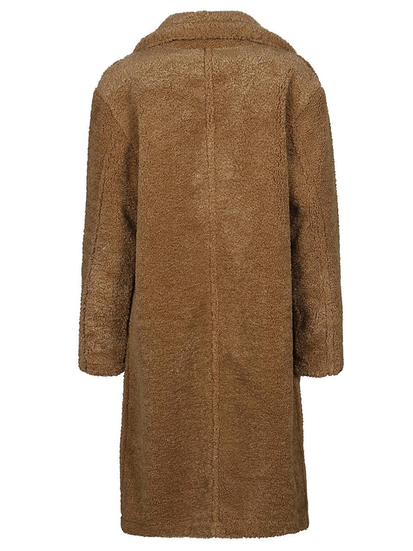 마이클코어스 FW24 OVERSIZED SHEARLING TEDDY COAT 77B1384M52 Brown