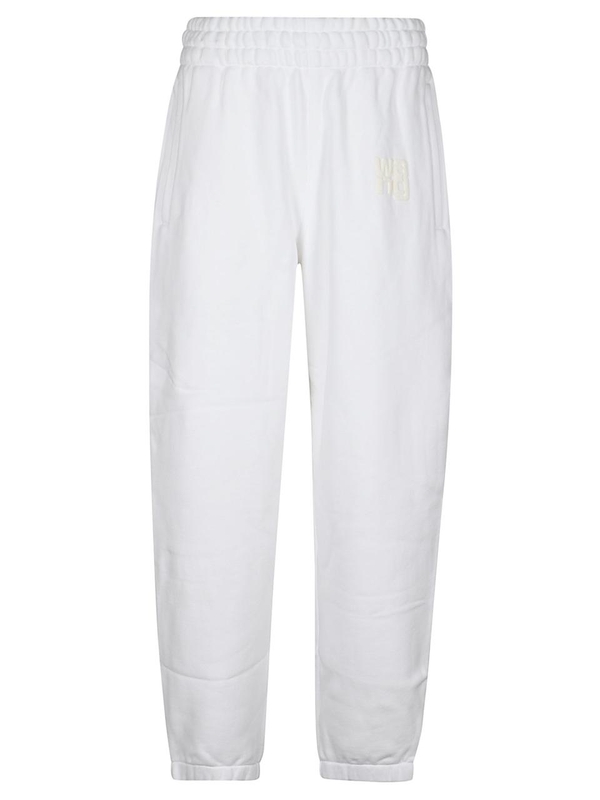 T 바이 알렉산더 왕 FW24 PUFF PAINT LOGO ESENTIAL TERRY CLASSIC SWEATPANT 4CC3244399 White