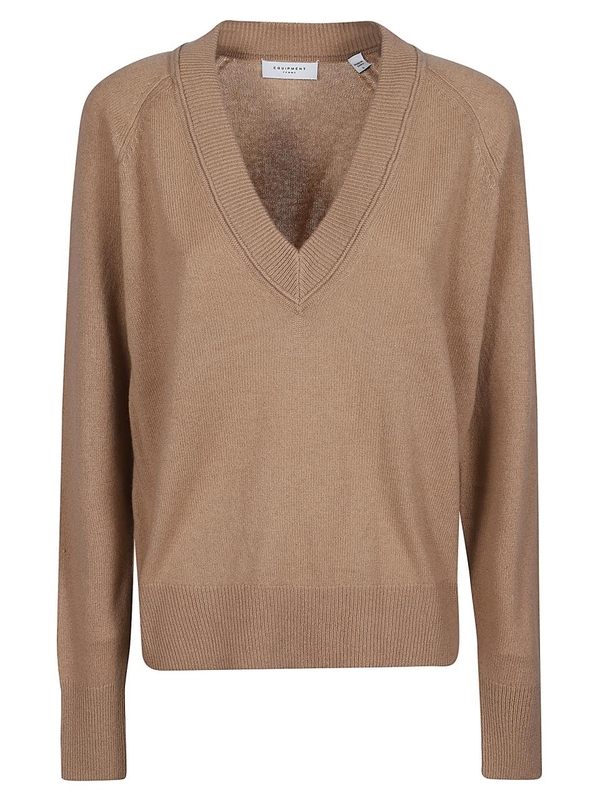 이큅먼트 FW24 MADALENE V NECK SWEATER 6109 SW01372 Brown