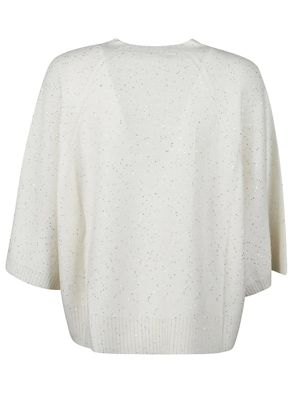 파비아나필리피 FW24 THREEQUARTERS SLEEVE SWEATER MAD214F067 0000 D296 White