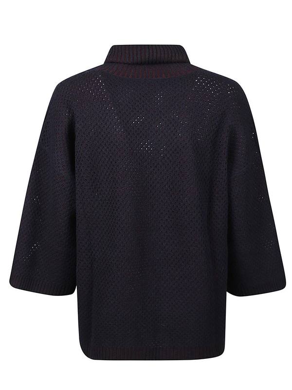 파비아나필리피 FW24 THREEQUARTERS SLEEVE TURTLE NECK SWEATER MAD214F385 0000 I032 Blue